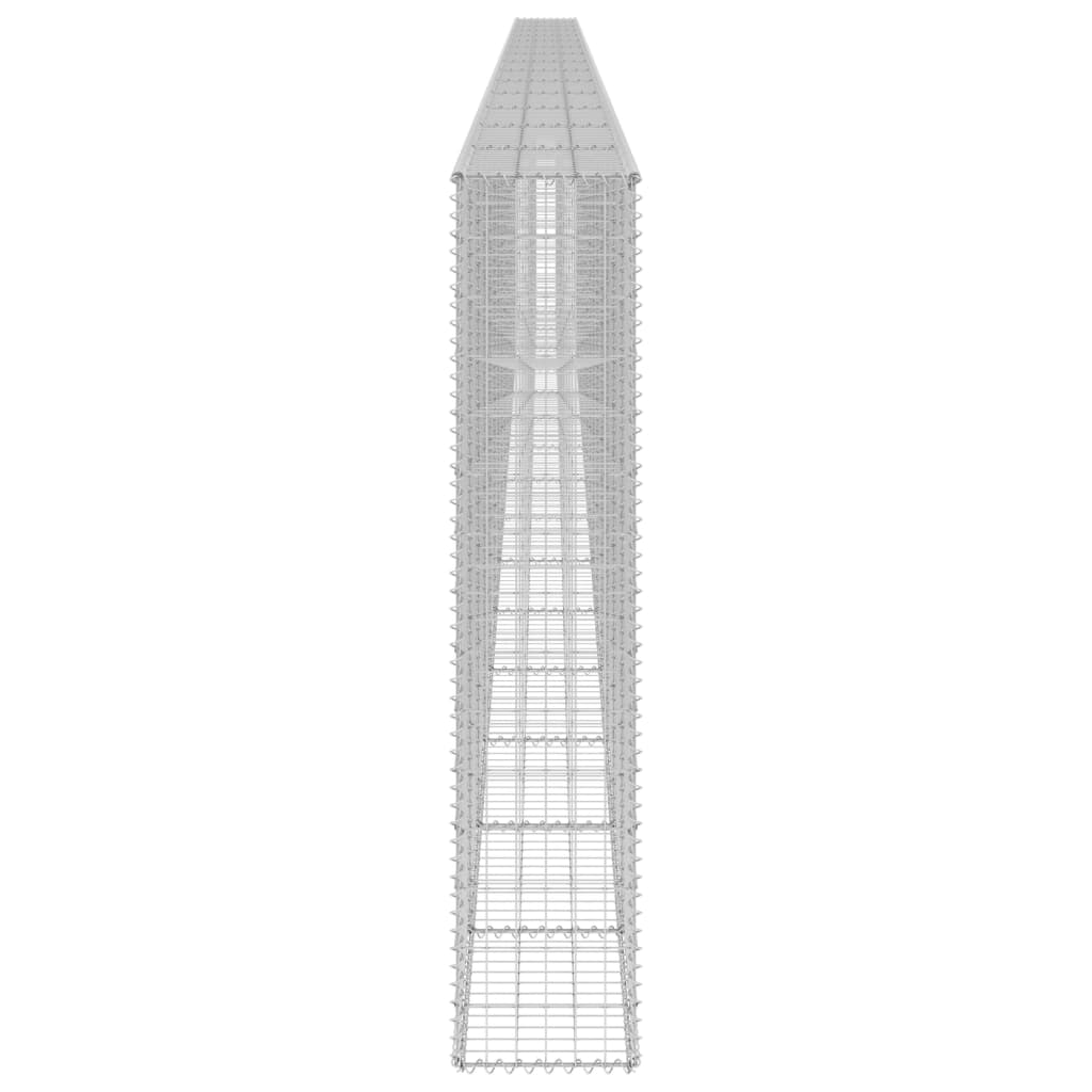 horganyzott acél gabion fal fedéllel 900 x 30 x 150 cm