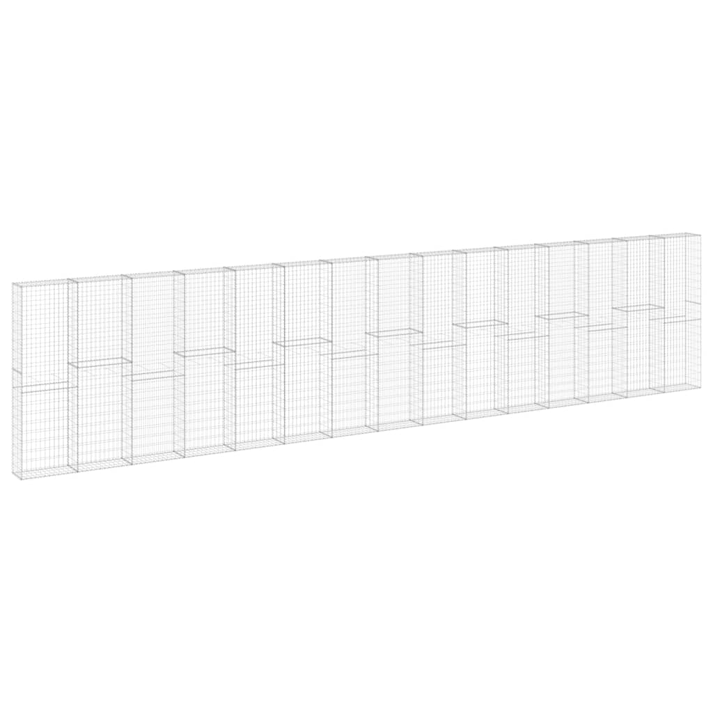 horganyzott acél gabion fal fedéllel 900 x 30 x 200 cm