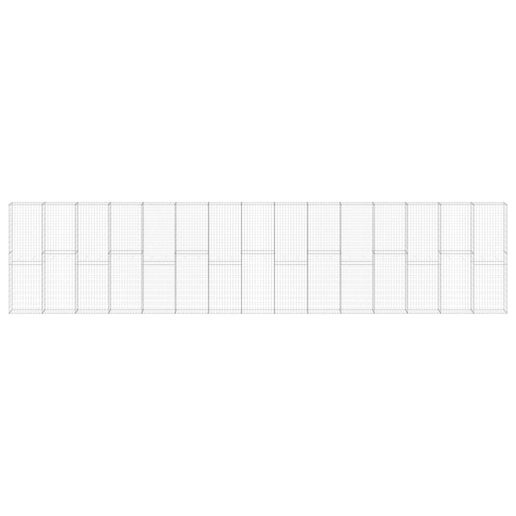 horganyzott acél gabion fal fedéllel 900 x 30 x 200 cm