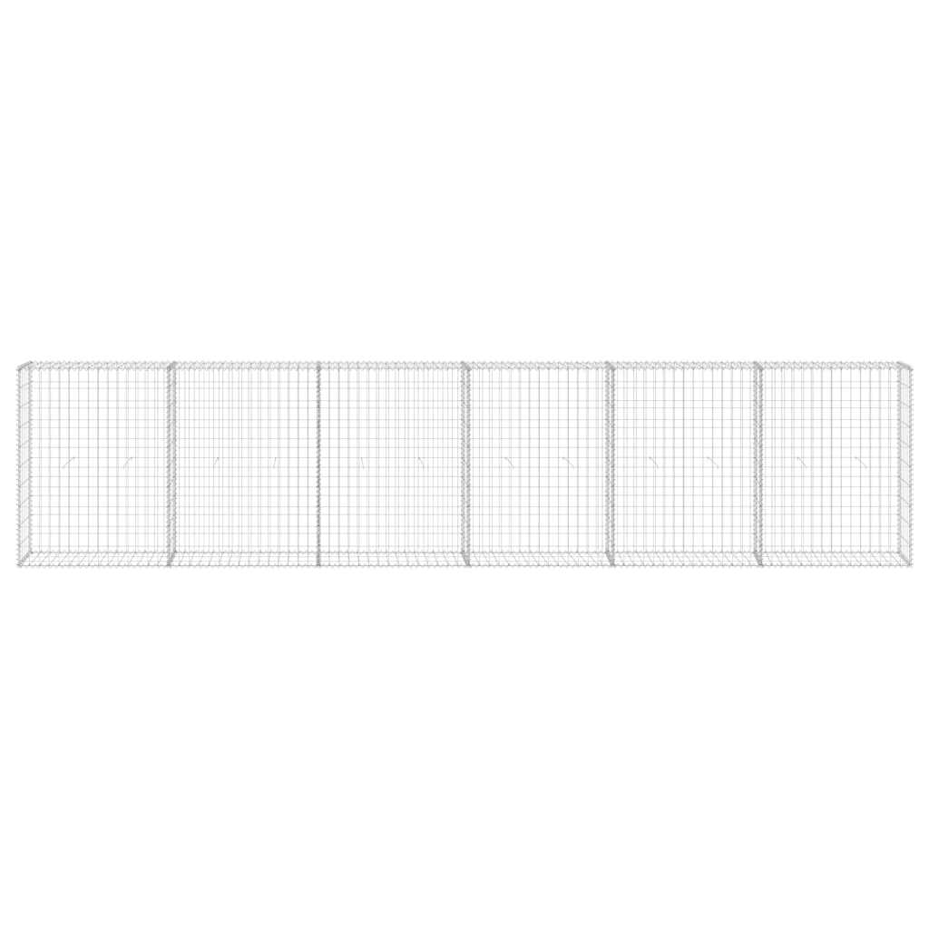 horganyzott acél gabion fal fedéllel 300 x 30 x 100 cm