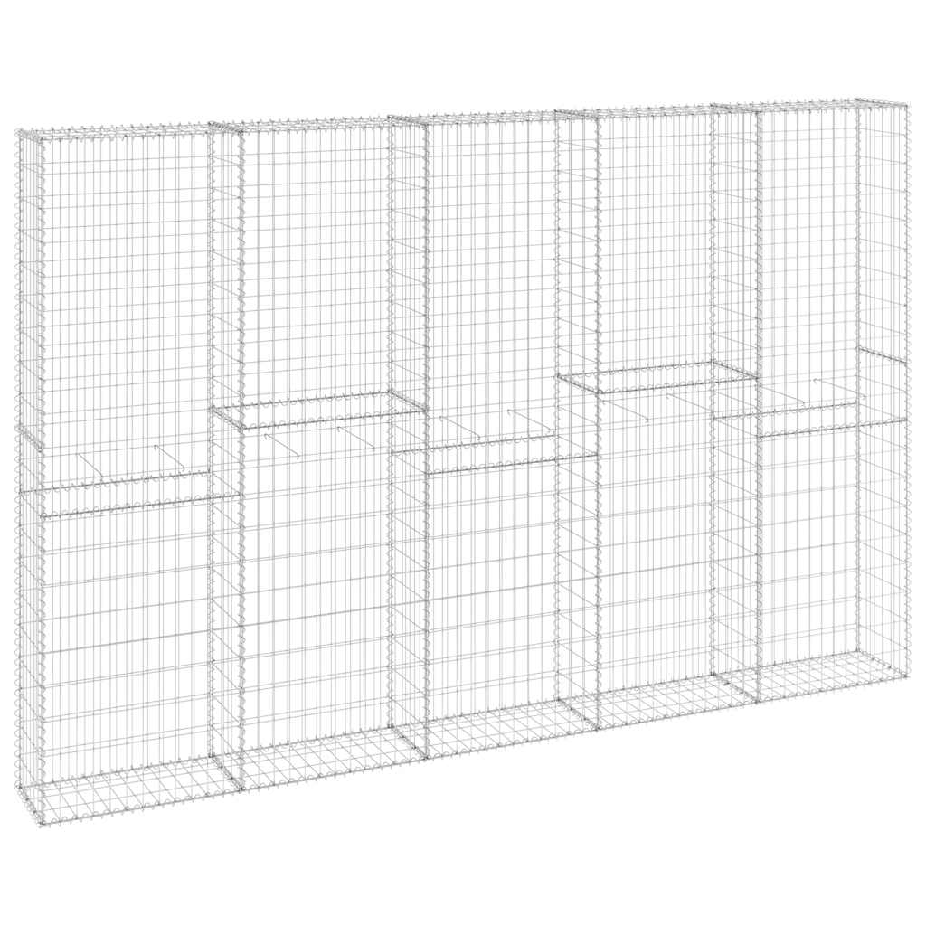 horganyzott acél gabion fal fedéllel 300 x 30 x 200 cm