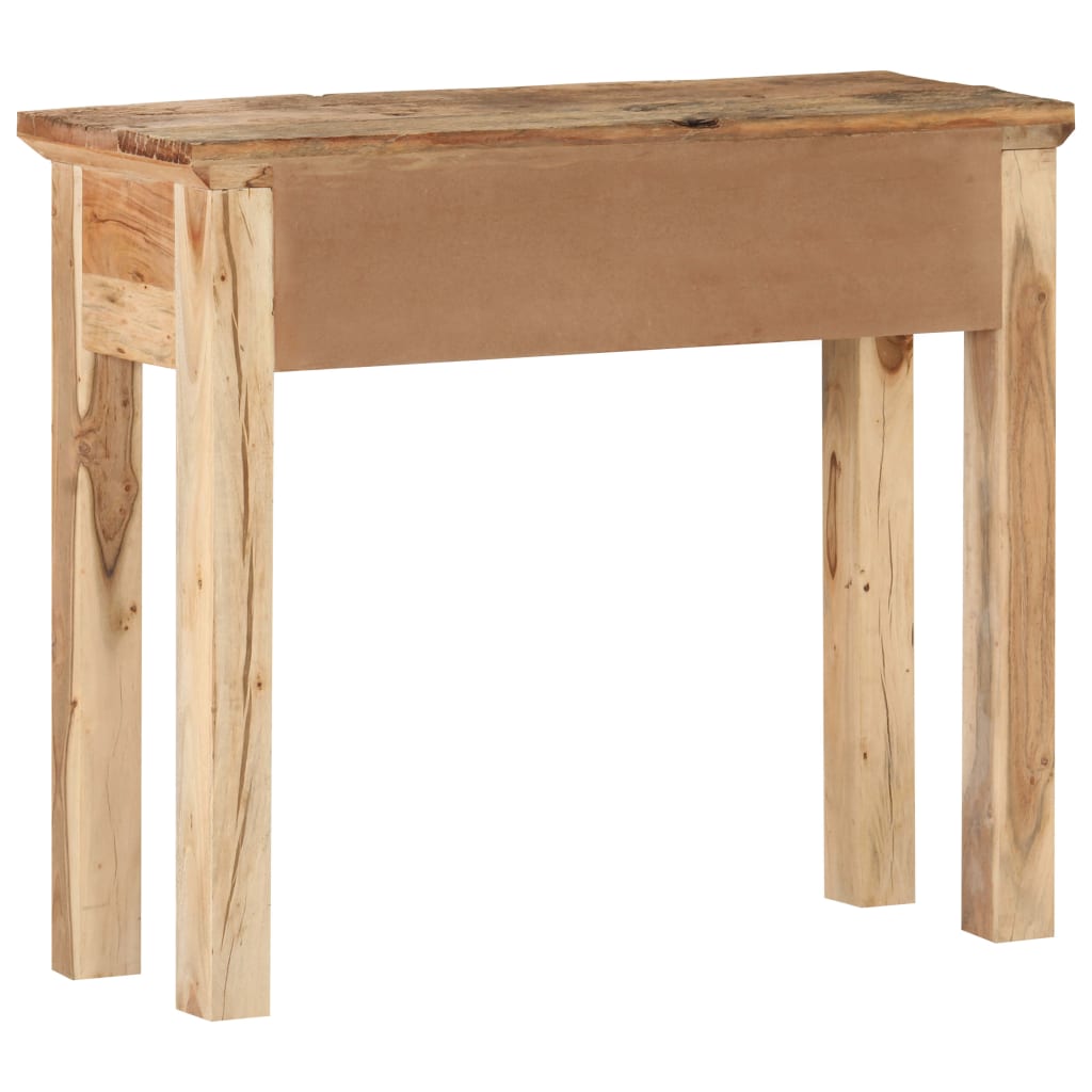 tömör akácfa és újrahasznosított fa tálalóasztal 90,5x30x75 cm