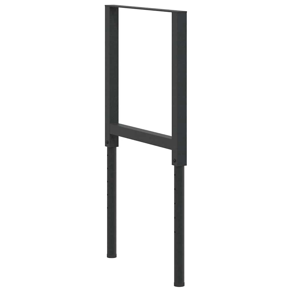 2 db fekete állítható fém munkapadváz 55 x (69-95,5) cm