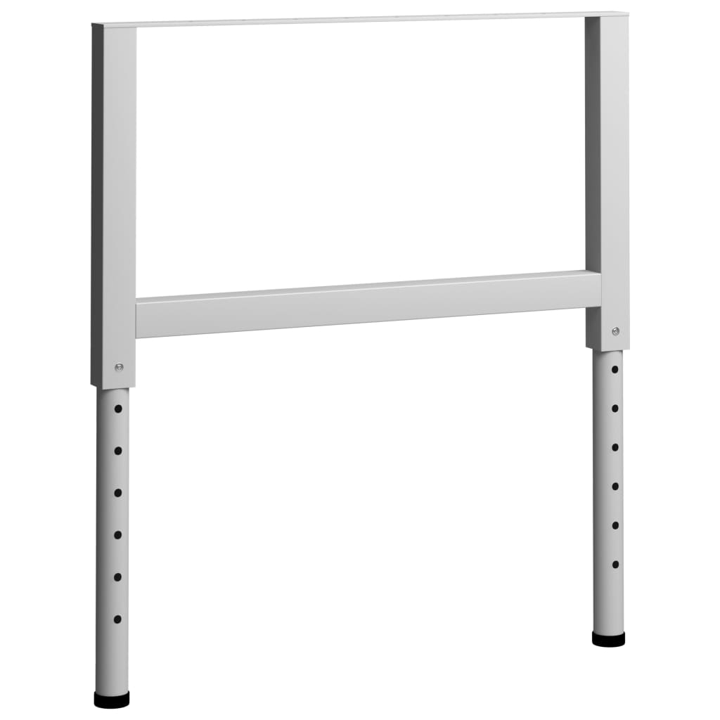 2 db szürke állítható fém munkapadváz 85 x (69-95,5) cm