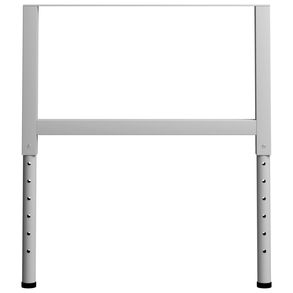 2 db szürke állítható fém munkapadváz 85 x (69-95,5) cm