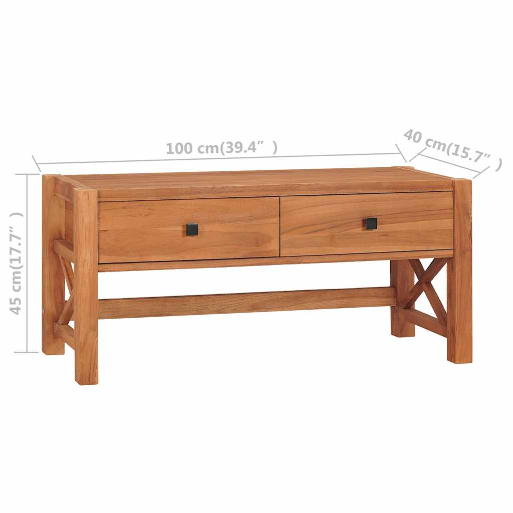 újrahasznosított tíkfa TV-szekrény 100 x 40 x 45 cm