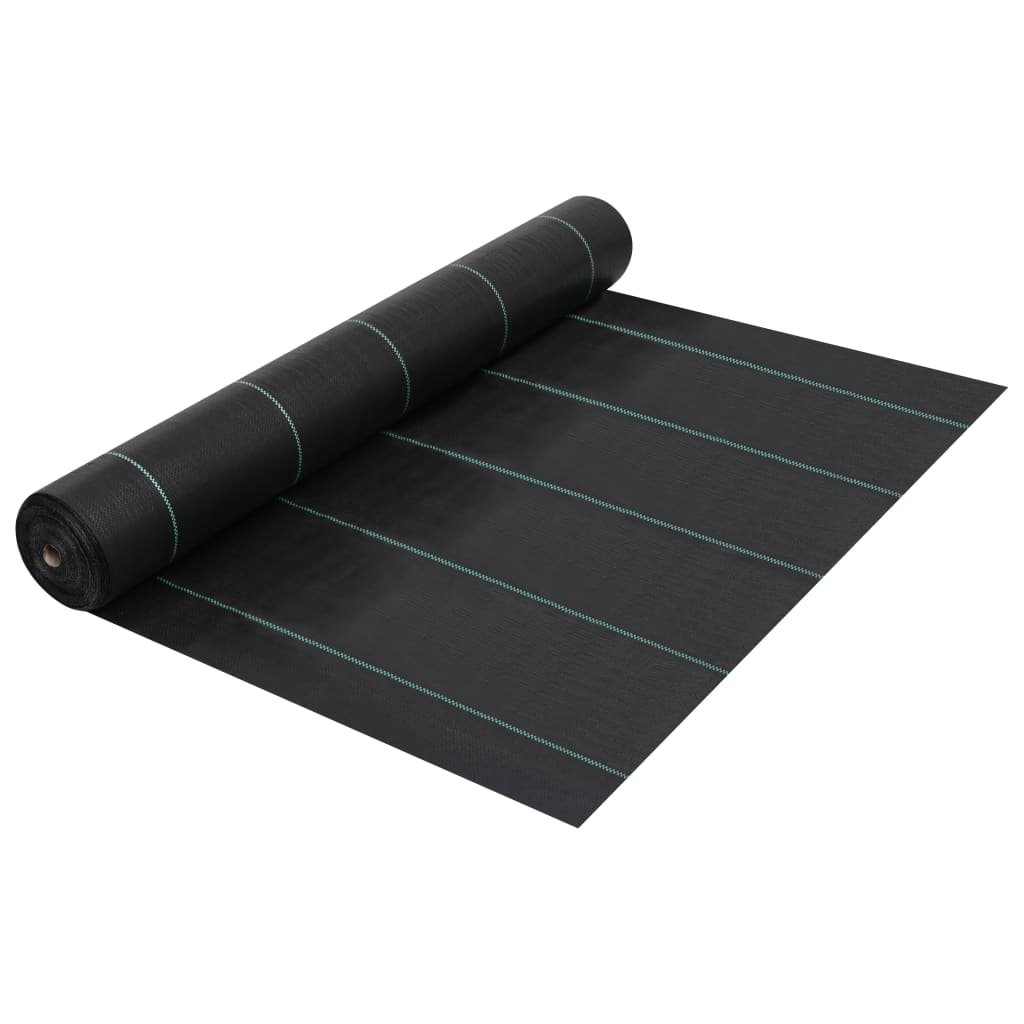 fekete PP talajtakaró szőnyeg 2 x 5 m