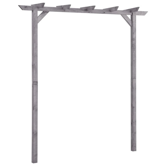 szürke impregnált fenyőfa kerti pergola 200 x 40 x 205 cm