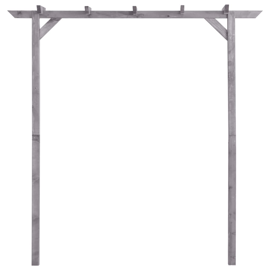 szürke impregnált fenyőfa kerti pergola 200 x 40 x 205 cm