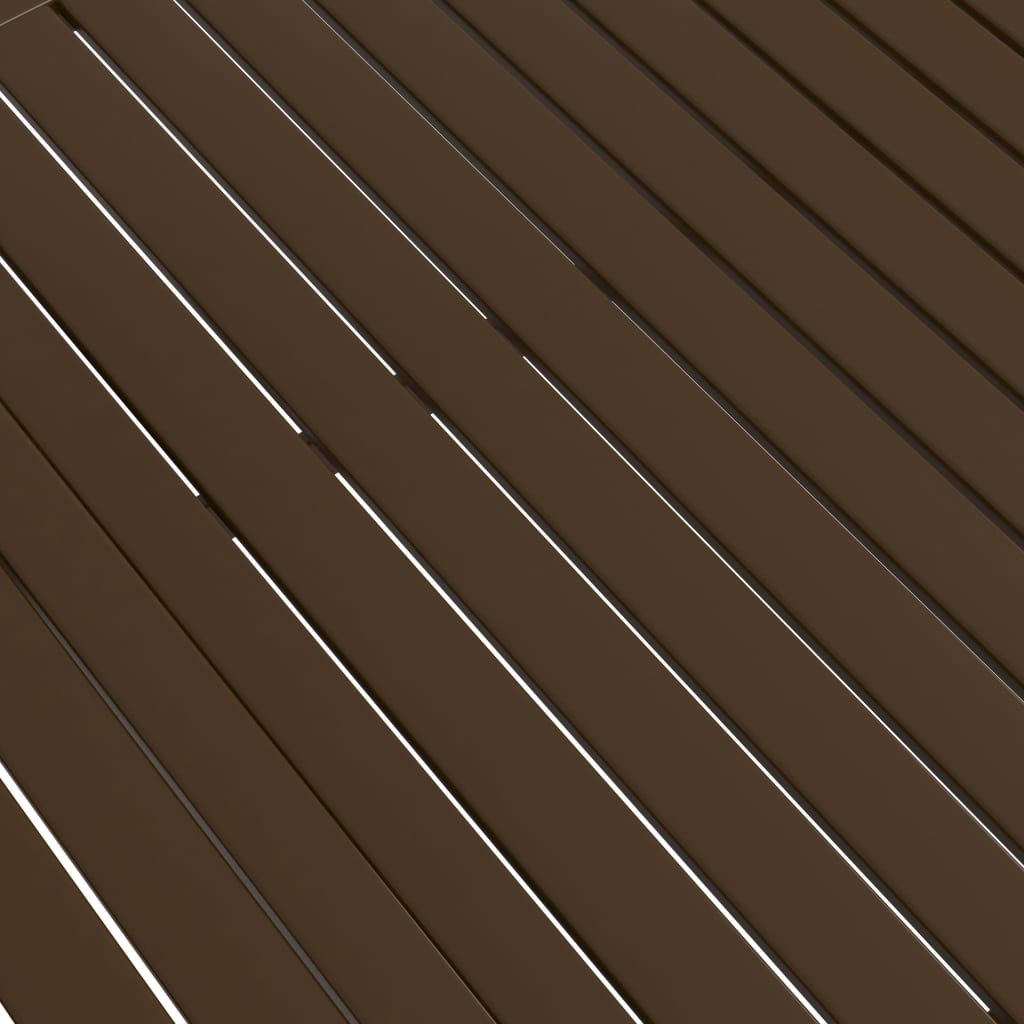 barna acél kerti asztal 190 x 80 x 72 cm