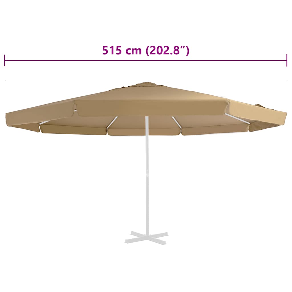 tópszínű kültéri napernyő csereponyva 515 cm