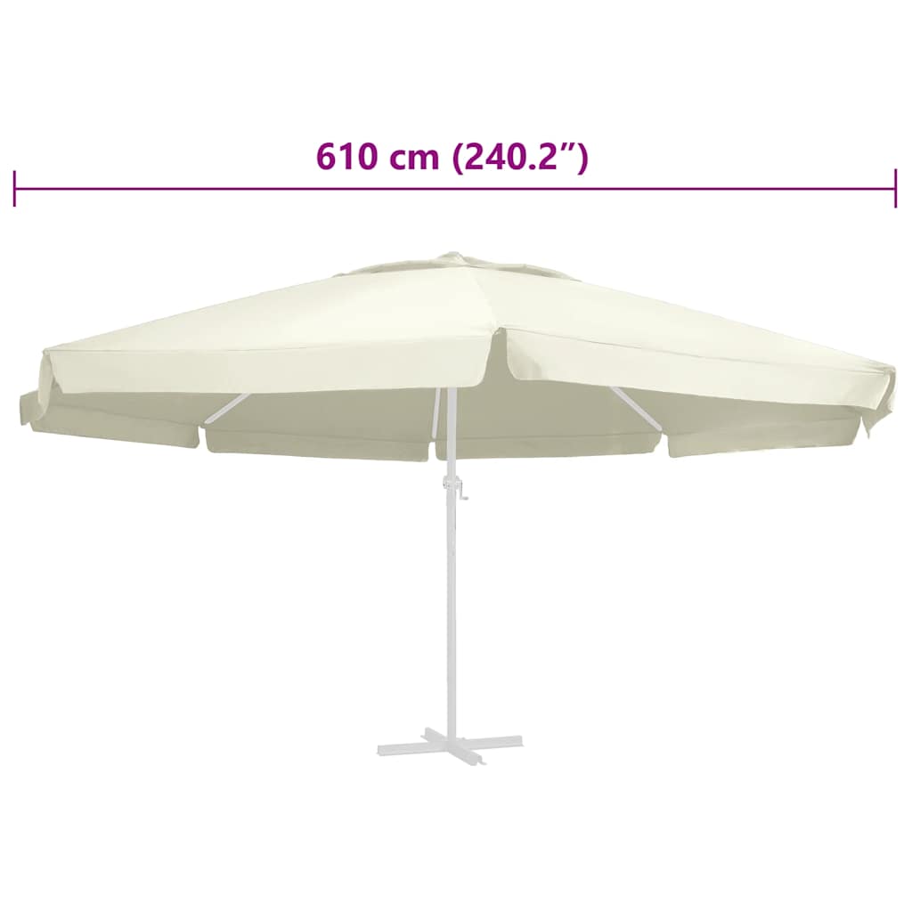 homokszínű kültéri napernyőponyva 610 cm
