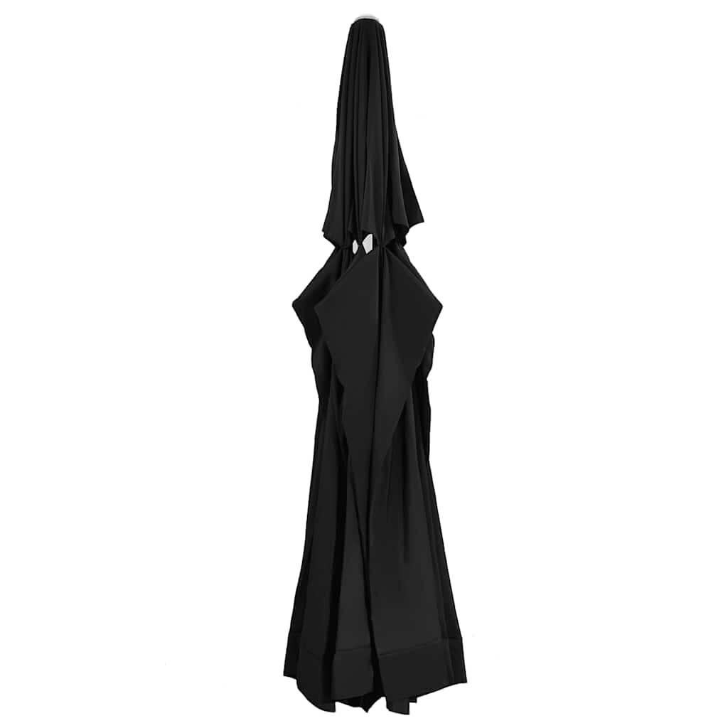 fekete kültéri napernyőponyva 610 cm