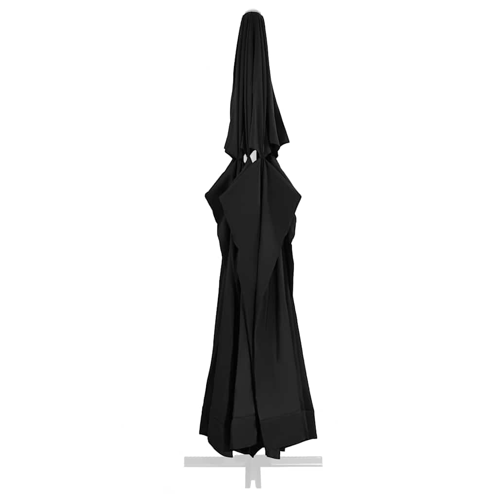fekete kültéri napernyőponyva 610 cm