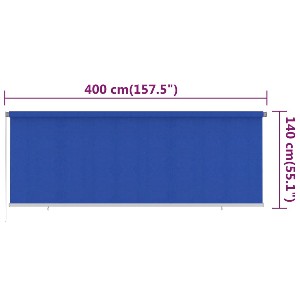 kék kültéri HDPE roló 405(Szé)x140(Ma) cm