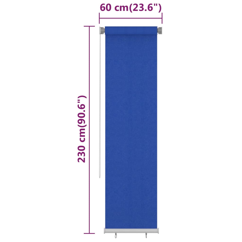 kék kültéri HDPE roló 60 x 230 cm