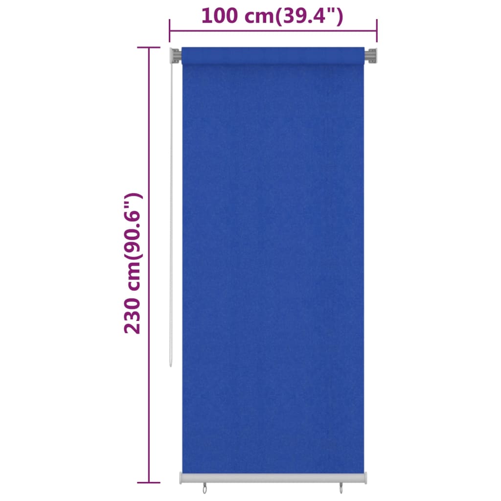 kék kültéri HDPE roló 100 x 230 cm