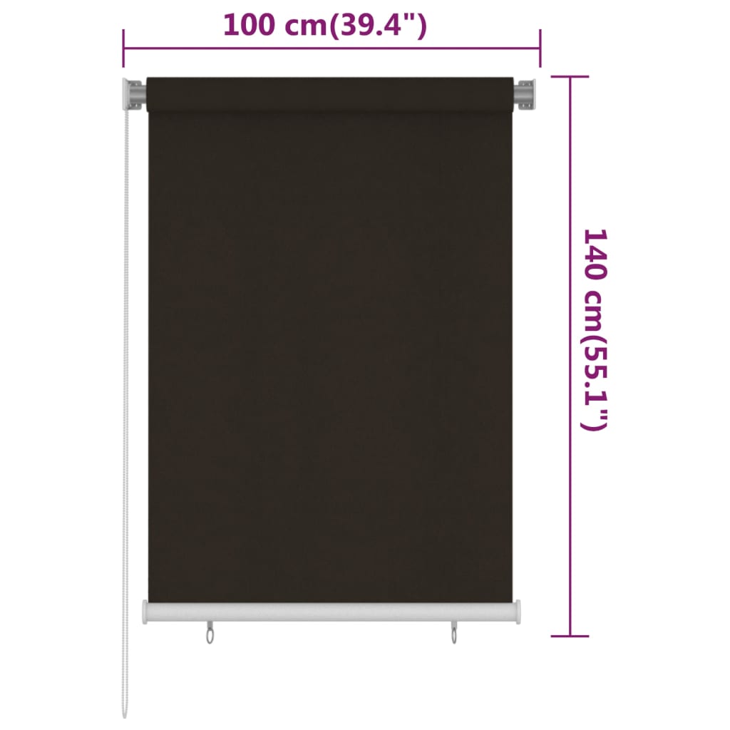 barna kültéri HDPE roló 100 x 140 cm