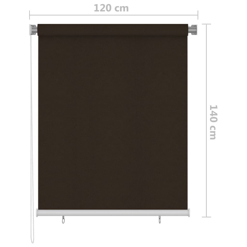 barna kültéri sötétítő roló 125(Szé)x140(Ma) cm