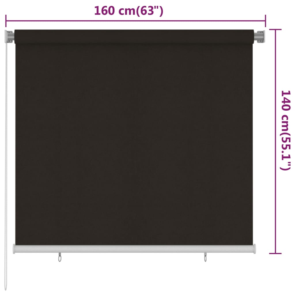 barna kültéri HDPE roló 160 x 140 cm