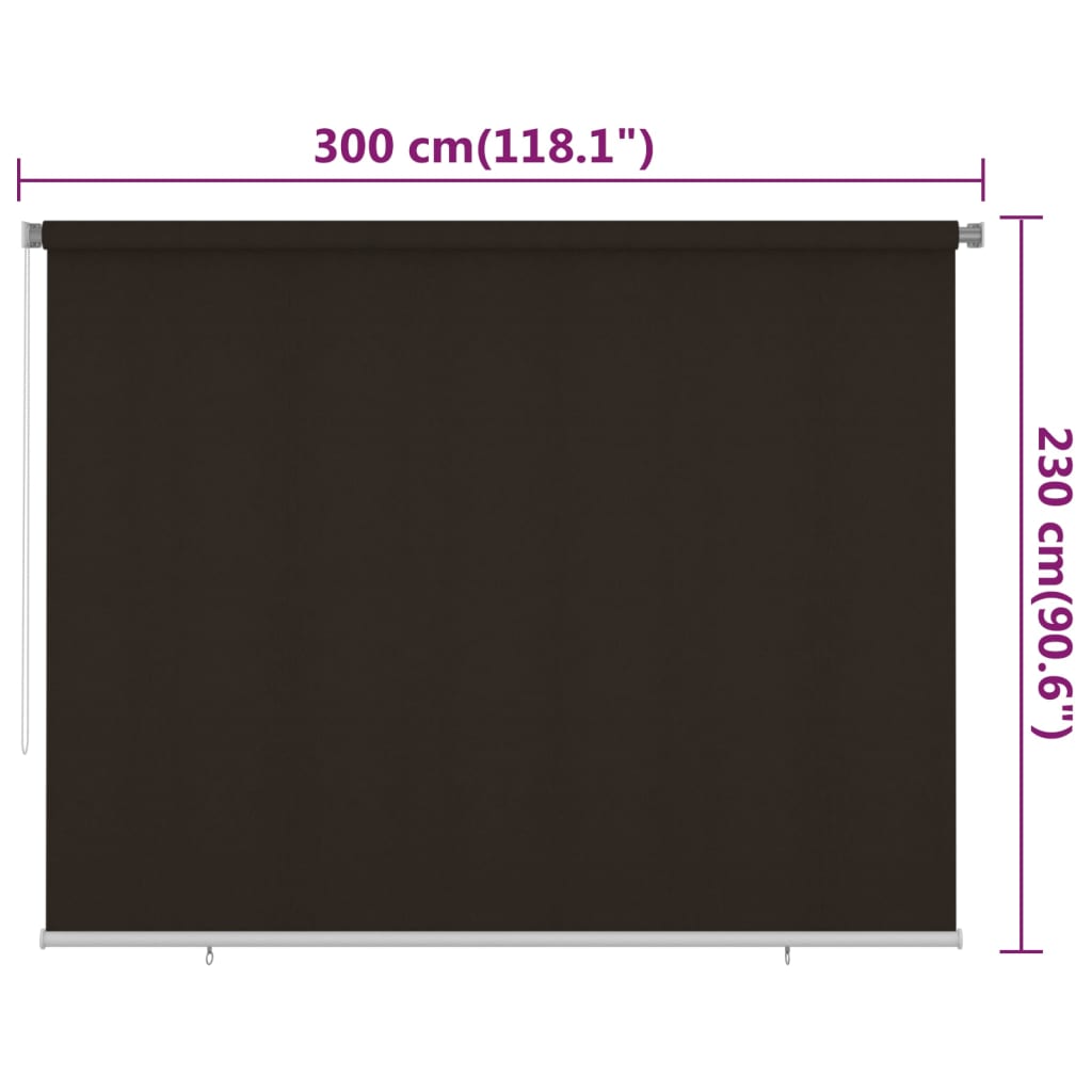 barna kültéri HDPE roló 300 x 230 cm