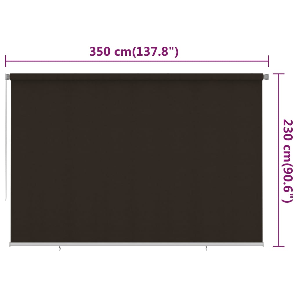 barna kültéri HDPE roló 350 x 230 cm