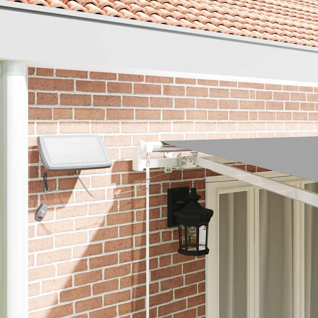 Napernyő keret LED -es lámpákkal Fehér 600 × 300 cm Alumínium