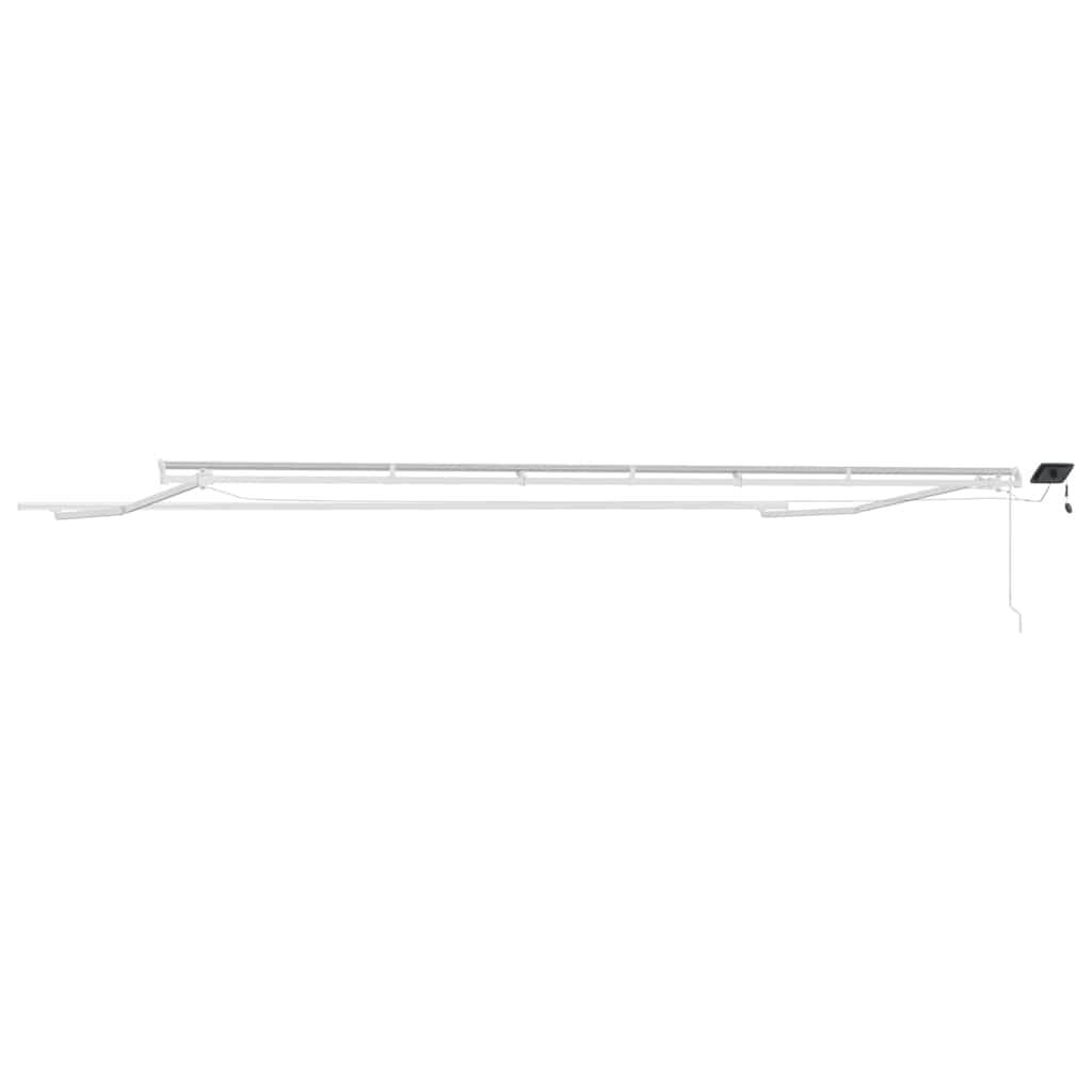 Napernyő keret LED -es lámpákkal Fehér 600 × 300 cm Alumínium