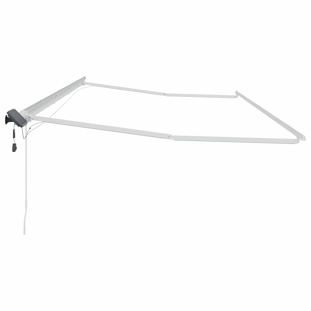 Napernyő keret LED -es lámpákkal Fehér 600 × 350 cm Alumínium