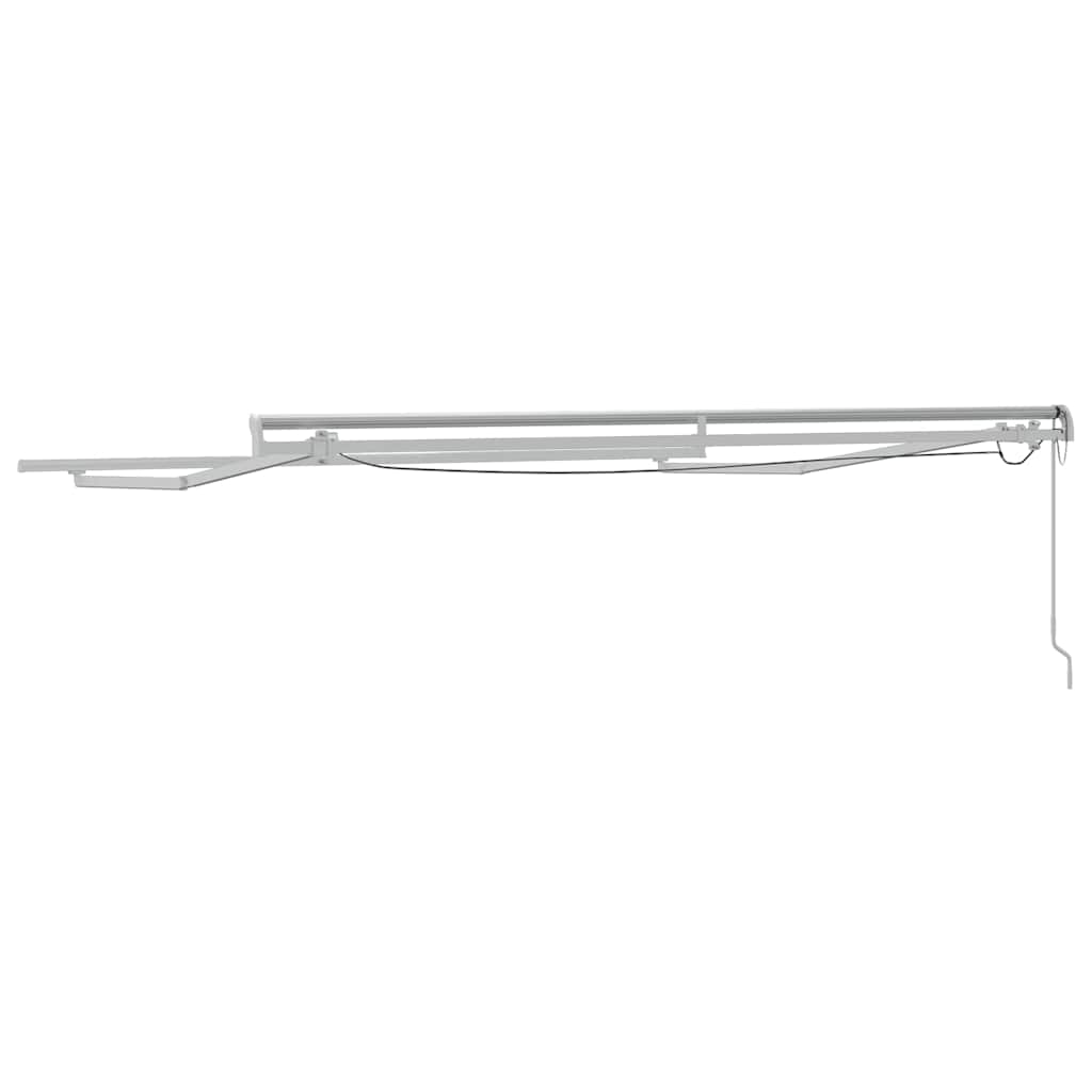 Napernyő keret LED -es lámpákkal Fehér 350 x 250 cm Alumínium