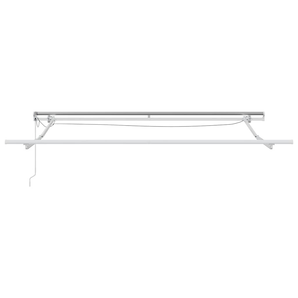 Napernyő keret LED -es lámpákkal Fehér 350 x 250 cm Alumínium