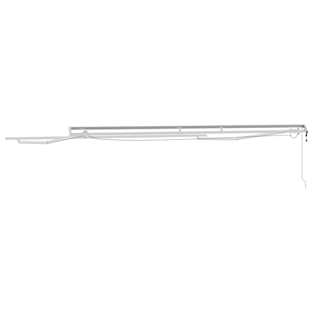 Napernyő keret LED -es lámpákkal Fehér 450 × 300 cm Alumínium