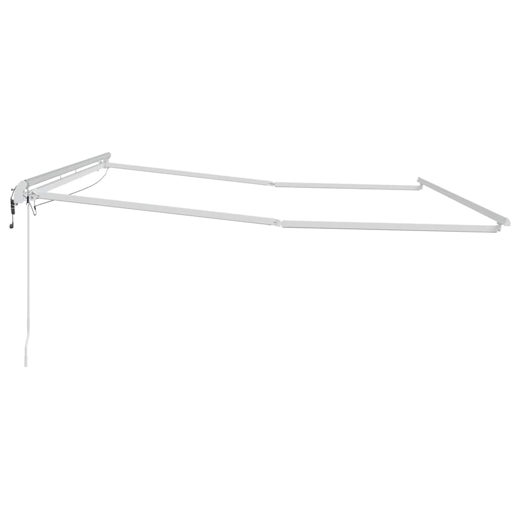 Napernyő keret LED -es lámpákkal Fehér 450 × 300 cm Alumínium