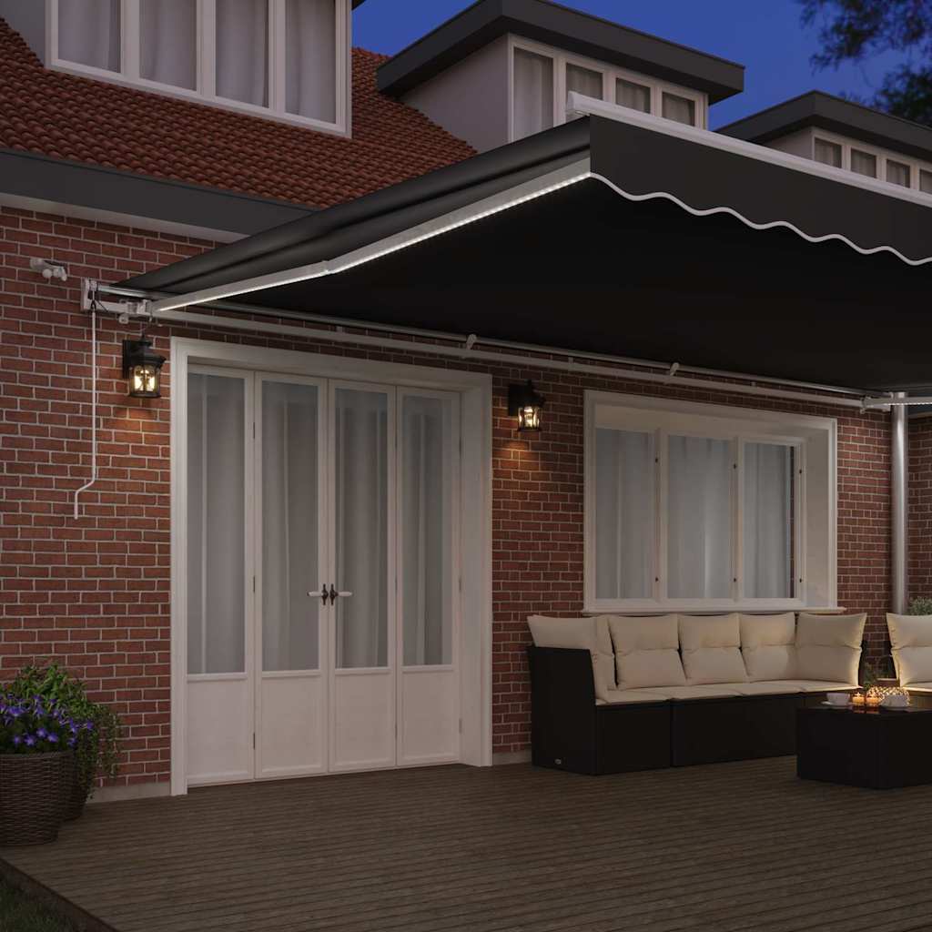 Napernyő keret LED -es lámpákkal Fehér 600 × 300 cm Alumínium
