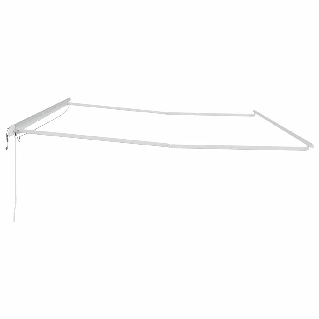 Napernyő keret LED -es lámpákkal Fehér 600 × 300 cm Alumínium