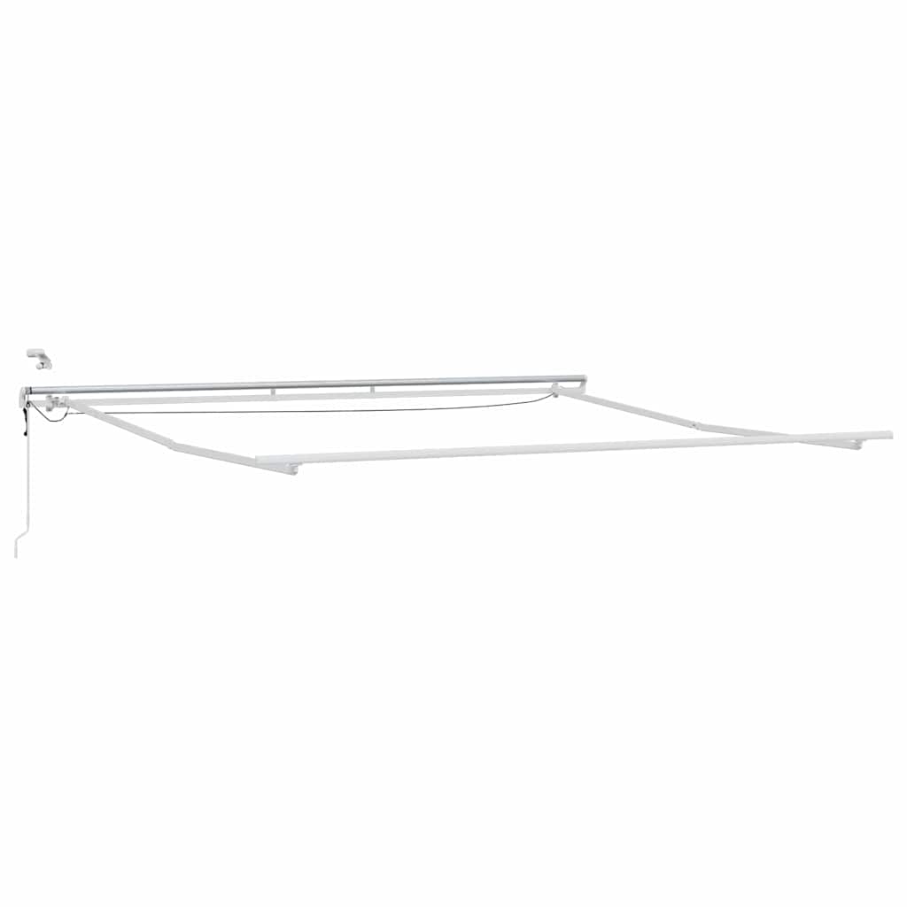 Napernyő keret LED -es lámpákkal Fehér 400 × 350 cm Alumínium