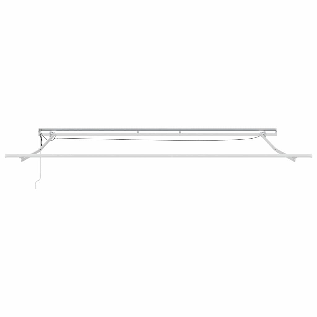 Napernyő keret LED -es lámpákkal Fehér 450 × 350 cm Alumínium