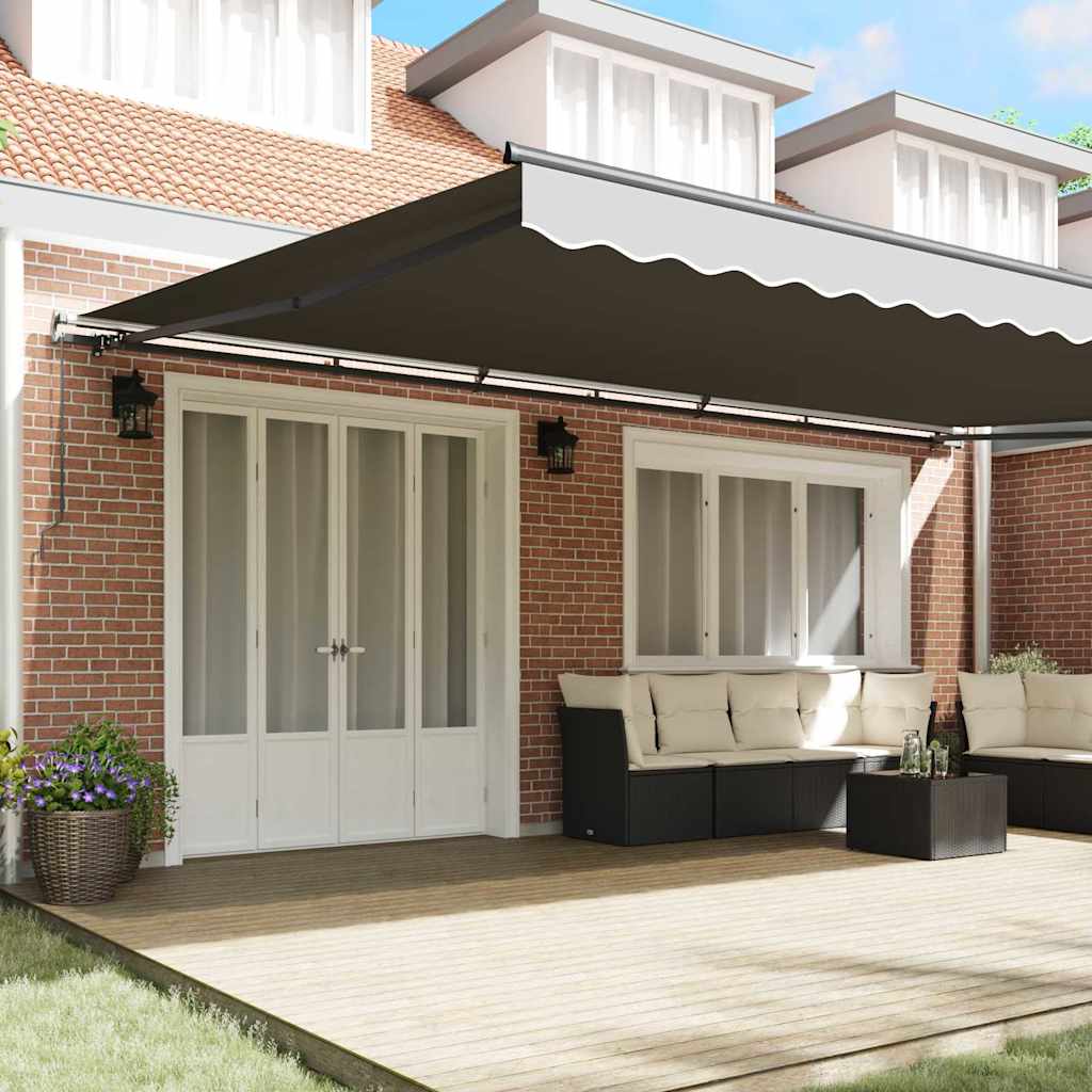 Napernyő keret Antracit 600 × 350 cm Alumínium
