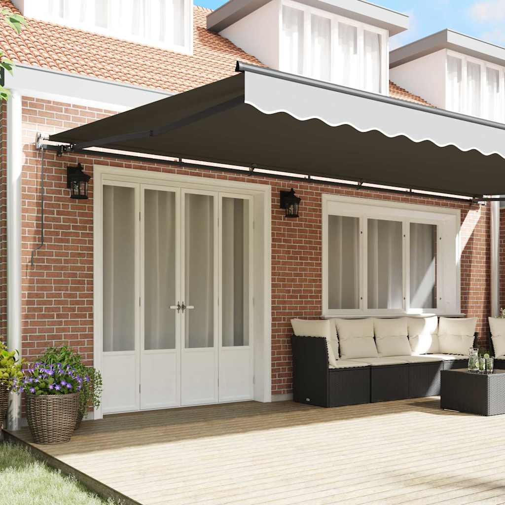Napernyő keret Antracit 600 × 300 cm Alumínium