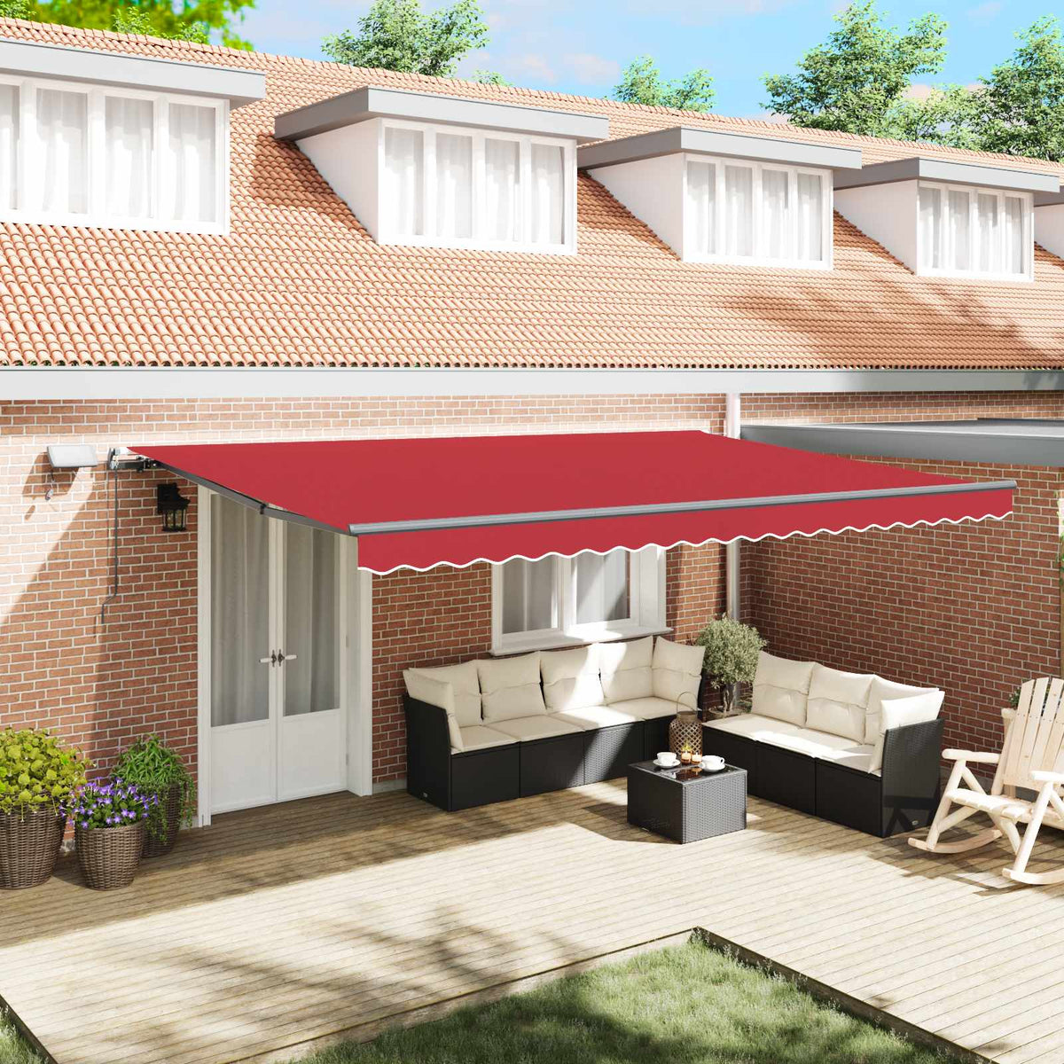 Elektromos napellenző keret LED-del és érzékelővel 3,5 x 2,5 m