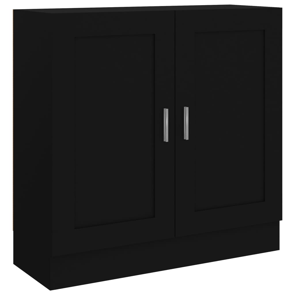 fekete szerelt fa könyvszekrény 82,5 x 30,5 x 80 cm