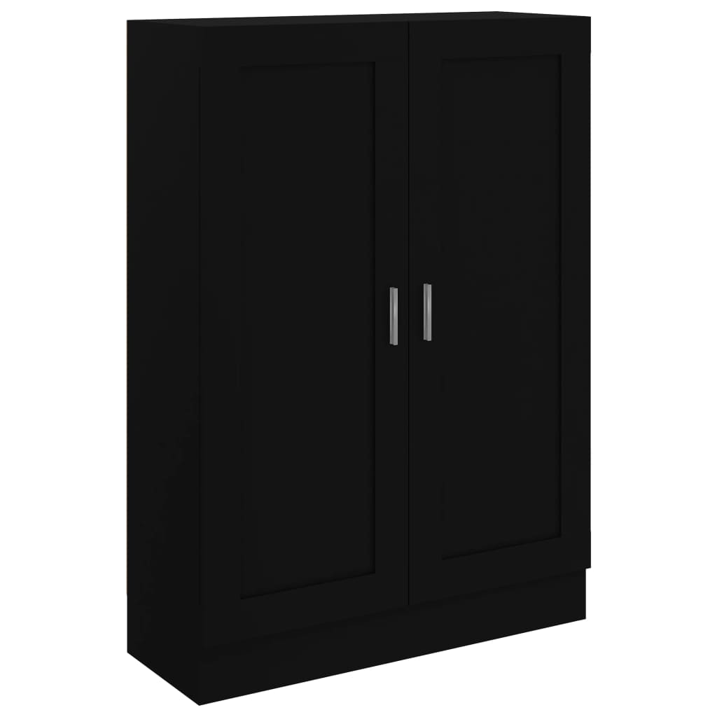 fekete szerelt fa könyvszekrény 82,5 x 30,5 x 115 cm
