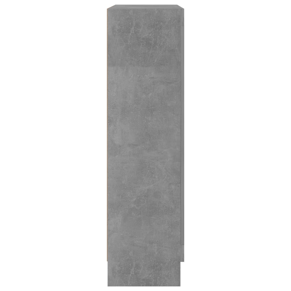betonszürke szerelt fa könyvszekrény 82,5 x 30,5 x 115 cm