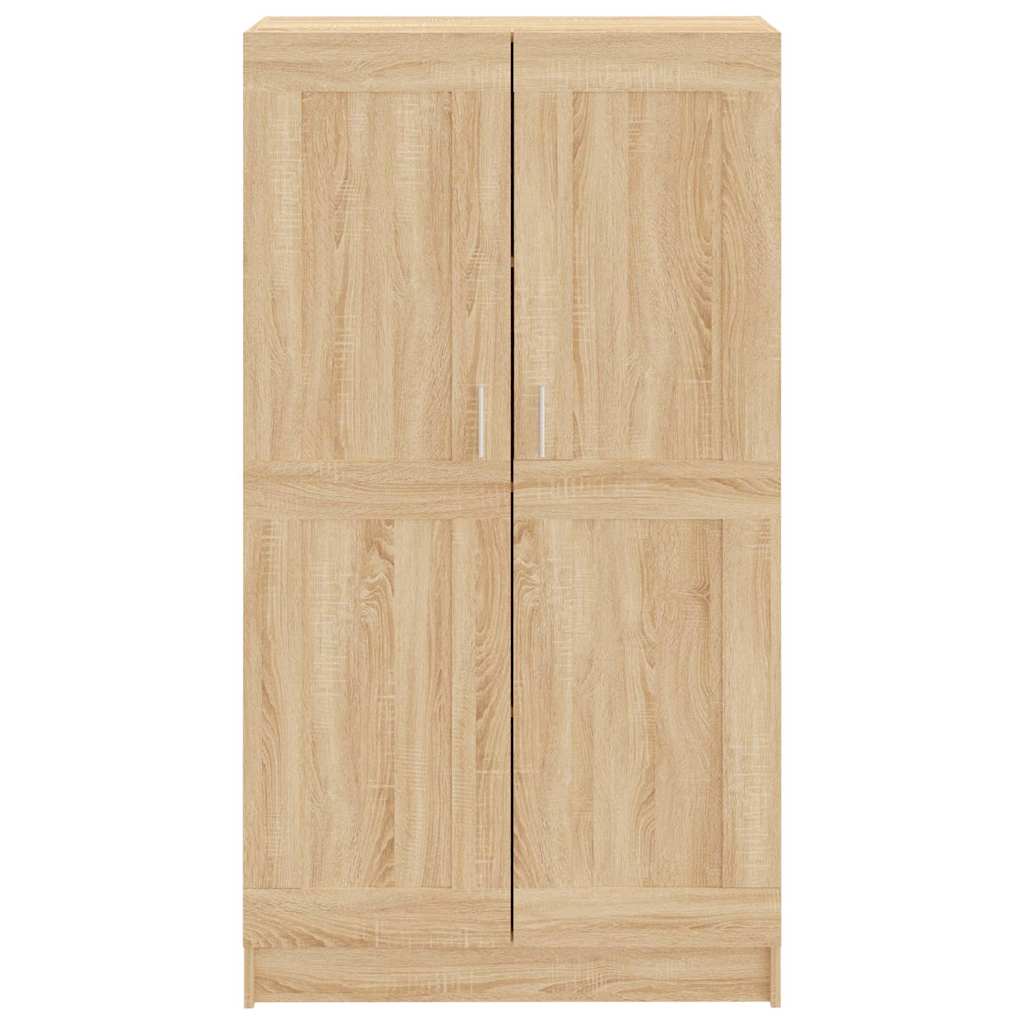 sonoma tölgy színű szerelt fa könyvszekrény 82,5x30,5x150 cm