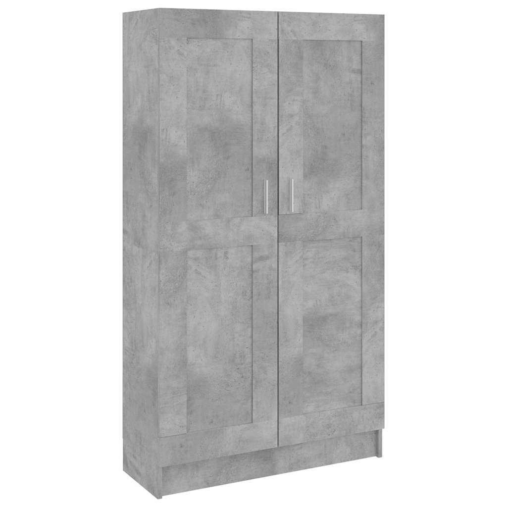 betonszürke szerelt fa könyvszekrény 82,5 x 30,5 x 150 cm
