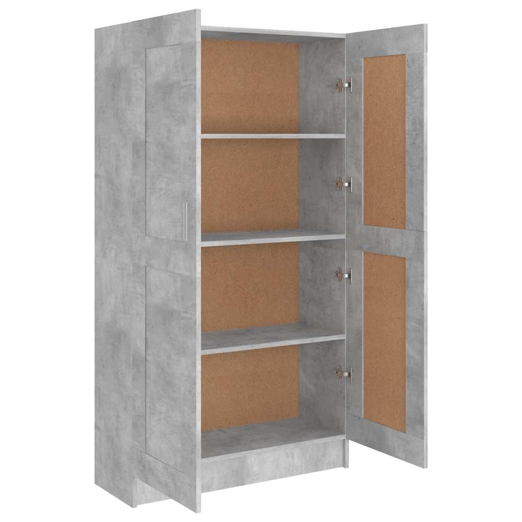 betonszürke szerelt fa könyvszekrény 82,5 x 30,5 x 150 cm