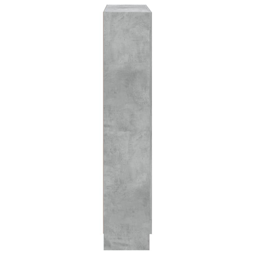 betonszürke szerelt fa könyvszekrény 82,5 x 30,5 x 150 cm