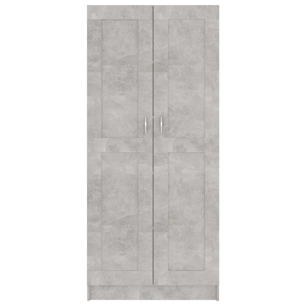 betonszürke szerelt fa könyvszekrény 82,5 x 30,5 x 185,5 cm
