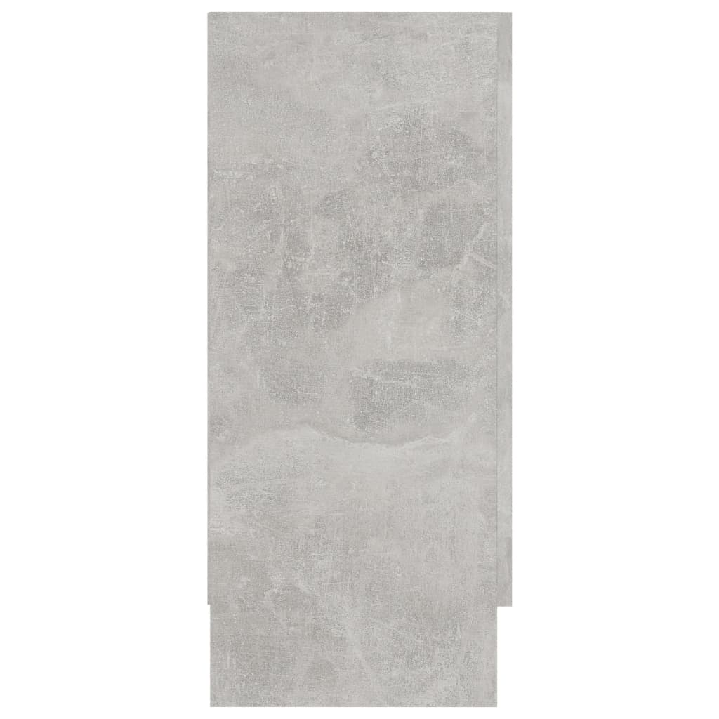 betonszürke szerelt fa tálalószekrény 120 x 30,5 x 70 cm