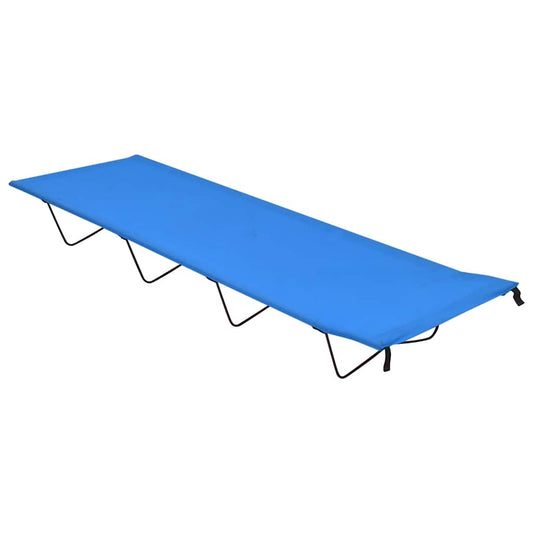 kék oxford szövet és acél kempingágy 180 x 60 x 19 cm